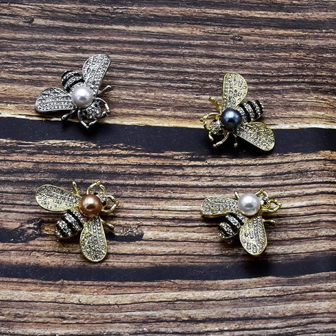16 PCS Honey Bee Brooches Lapel Pins Crystal Insect Themed Bee Brooches...