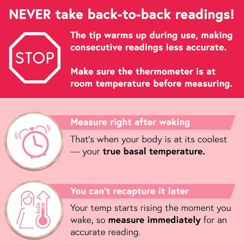 Digital Basal Body Thermometer, 1/100th Degree High Precision, Quick 60-Sec Reading, Memory Recall, Accurate BBT Thermometer for Natural Ovulation...
