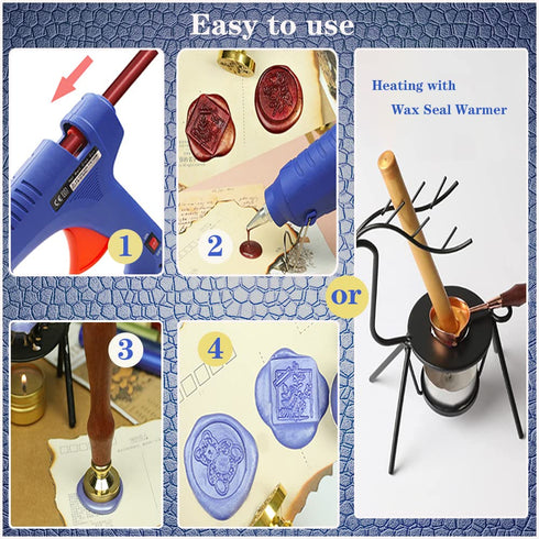 Wax Seal Sticks, ANBOSE 16 Pieces Glue Gun Sealing Wax Sticks for Wax Seal Stamp, Champagne Gold Wax Seal Stick for 0.44 Inch Glue Gun, for Weddin...
