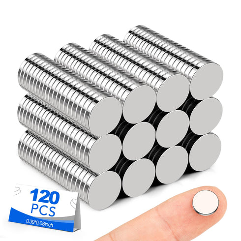 Small Magnets, 120 Pack Refrigerator Magnets 10x2mm Rare Earth Magnets Neodymium Magnets for Crafts, Whiteboard, Kitchen Cabinet......