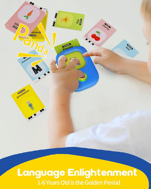 Toddler Toys for Boys 2-5 Years Old Gifts, Speech Autism Therapy Toys, Talking Flash Cards with 448 Sight Words, Learning Educational Montessori S...