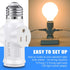 3 Prong Light Socket to Plug Adapter,E26 Outdoor Light with Outlet,E27 Light Bulb to 2/3 Prong Outlet Plug Splitter Converter for Garage Porch CCT...