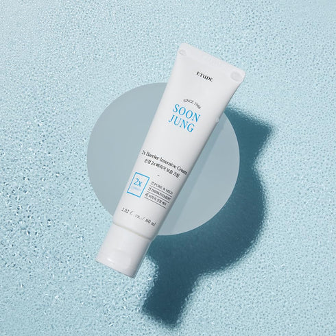 ETUDE Soonjung 2x Barrier Intense Cream Set | 2x Barrier Cream 2.02fl.oz + Ph 5.5 Relief Toner 0.85 Fl.oz. + Foam Cleanser 0.68 Fl.oz. | Oil And W...
