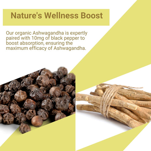Ashwagandha Capsules - 60 Count - 1300mg Per Serving - Ashwagandha for Men and Women with Black Pepper for Maximum Absorption - Ashwagandha Supple...