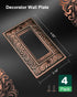 4-Pack Decorator Outlet Cover Plate, Paisley Pattern Decorative Switch Plates and Outlet Covers, Antique Copper Metal Wall Plate for Electrical Ou...