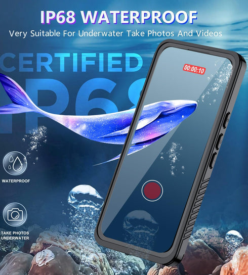 Design for Google Pixel 8 Case Waterproof, Dustproof Full Protection Case with Screen Protection Phone Case Cover for Google Pixel 8 (Black)......
