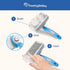 Self Cleaning Slicker Brush For Dogs and Cats - Top Slicker Dog and Cat Brush - Effective, Comfortable, and Super Easy to Clean - Perfect For Groo...