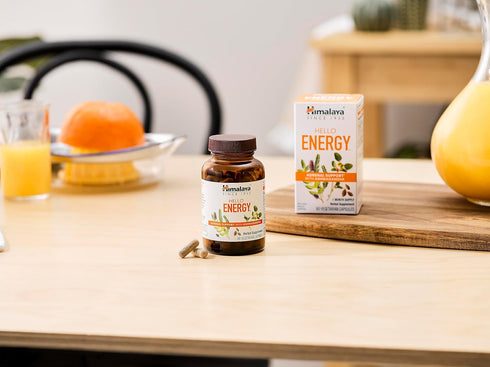 Himalaya Hello Energy Herbal Supplement with Ashwagandha, Amla, Haritaki, Daily Energy Support, Positivity, Metabolism, Caffeine Free, Gluten Free...