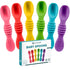 Premium Silicone Baby Spoons - 6 Pack, Self Feeding Training Spoons for Infants & Toddler, First Stage Chewable Baby Led Weaning Utensils, Dishwas...