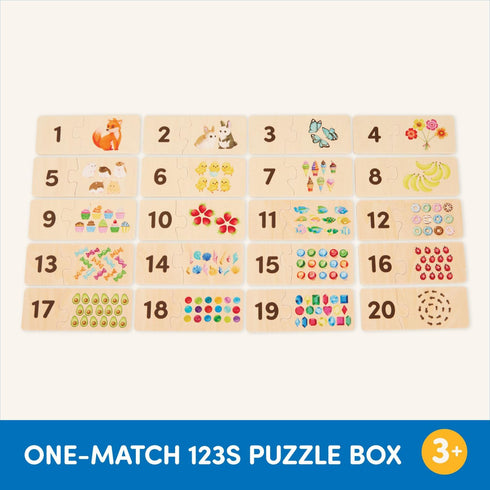Battat – One-Match Puzzle – Numbers Wooden Puzzle for Toddlers – Wooden Toys – Educational Toys – 3 Years + – Self Correcting Puzzles with Storage...