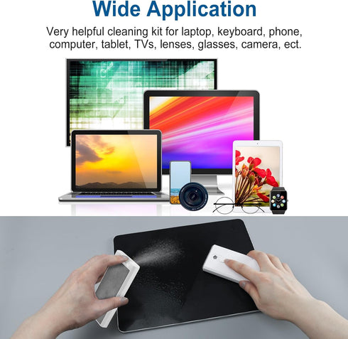Touchscreen Mist Cleaner, Laptop Screen Keyboard Cleaner Kit, Electronics Cleaning Tool for All Phones MacBook Computer Tablet Screen Cleaner, 20M...