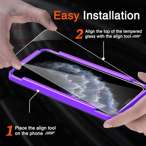 Milomdoi 3 Pack Screen Protector for Apple iPhone 11 Pro Max with 3 Pack Tempered Glass Camera Lens Protector, Ultra 9H Accessories, Case Friendly...