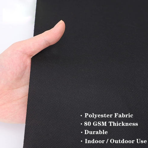 YADI Black Carpet Aisle Runner for Wedding, 24 in×15 ft, Non-Woven Polyester Fabric, Black Runway Rug for Awards Night Theme, Proms, Parties and E...