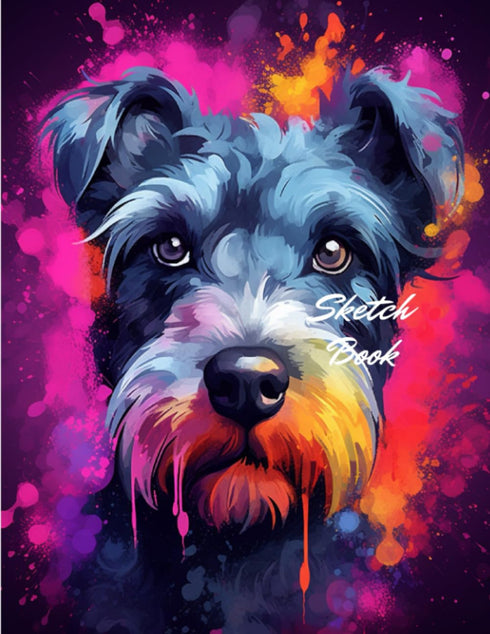 Sketch Book: Miniature Schnauzer Sketchbook For Artist Drawing Blank Paper Pad 8.5" x 11" - Notebook 110 Pages Blank Paper Book For Sketching Pain...