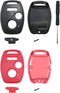 Replacement Key Fob Shell Fit for Honda Accord Crosstour Civic Odyssey CR-V CR-Z Fit 3 Buttons Keyless Entry Remote Case Car Key Housing (Black Re...
