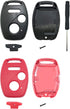 Replacement Key Fob Shell Fit for Honda Accord Crosstour Civic Odyssey CR-V CR-Z Fit 3 Buttons Keyless Entry Remote Case Car Key Housing (Black Re...
