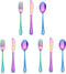 LIANYU 9-Piece Rainbow Kids Silverware Set, Stainless Steel Toddler Utensils Flatware Set, Child Cutlery Tableware Set for 3, Include knife Fork S...