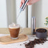 Milk Frother, Handheld Battery Operated Frother for Coffee,Portable Drink Mixer with 2 Stainless Steel Whisk Heads, Milk Foamer for Keto Coffee, L...