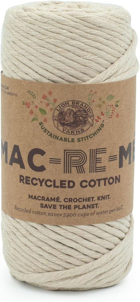 Lion Brand Yarn Mac-Re-Me Yarn, 1 Count (Pack of 1), Mineral......