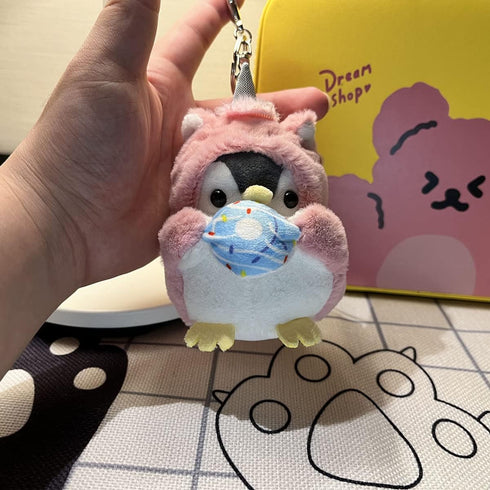 Unicorn Penguin Keychain, Pink Plush Keychain for Christmas Gift, Cute Keychain for Backpacks, Women's Keychain...