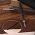 DIUDUS Leather Edge Dye Pen Edge Dye Roller Pen Wood Handle Stainless Steel Top Edge Dye Roller Oil Pen, Leather Edge Painting Roller Tools for Le...