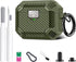 Maxjoy for AirPods 2nd Generation Case Cover with Cleaner Kit Set(10-in-1),Full Body Rugged Hard Shell Protective Case for AirPods Case,Front LED ...