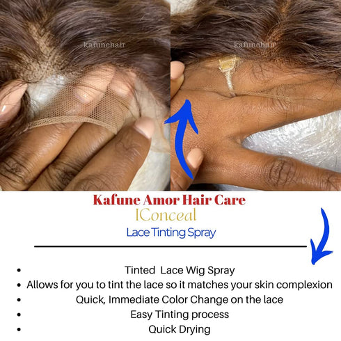 Lace Tint Spray for Wigs - Quick Lightweight Hair-Friendly Wig Tint Lace Spray for Melting Lace and Matching Complexion - for HD, Swiss, French La...