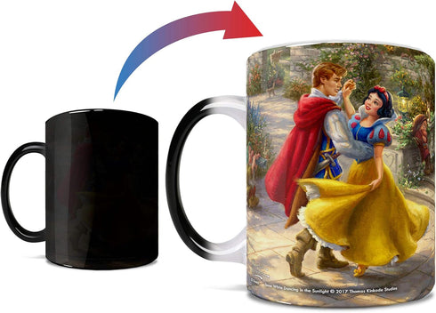 Morphing Mugs Disney – Snow White – Dancing in the Sunlight - Thomas Kinkade - One 11 oz Color Changing Heat Sensitive Ceramic Mug – Image Reveale...