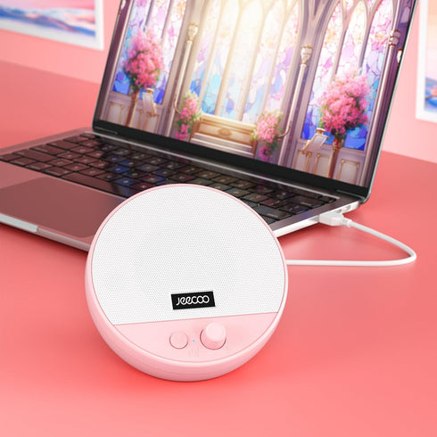 Jeecoo A10 USB Plug-N-Play Laptop Speakers Bluetooth Computer Speakers with Small & Portable, Easy-Access Volume Knob, Small Speaker for PC Deskto...