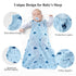 david's kids Muslin Cotton Baby Sleep Sack 6-12 Months, 2 Pack 100% Cotton Sleeping Bag for Summer, TOG 0.5 Baby Wearable Blankets with 2-Way Zipp...