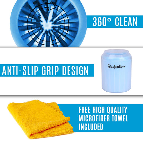 Portable Dog Paw Cleaner (Small, Orange)...