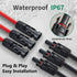3 to 1 Solar Connectors Y Branch Parallel Adapter 10AWG Cable for Solar Panel (Red & Black)...