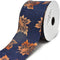 Homeford Copper Accent Fall Leaves Wired Ribbon, 2-1/2-Inch, 10-Yard (Blue)...