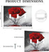 Rose 3 Gang Triple Toggle Light Switch Wall Plate Cover Romantic Floral Blossom Red Rose Reflection on Water Decorative Electrical Faceplate Black...