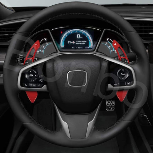 Red Sports Aluminum Steering Wheel Paddle Shifter Extension Cover trim interior Accessories for Honda Accord Civic Insight CR-V...