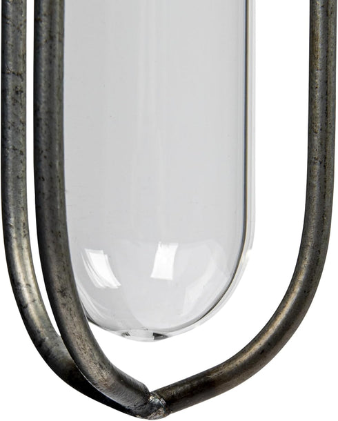 Creative Co-Op Small Hanging Metal & Glass Test Tube Vase...