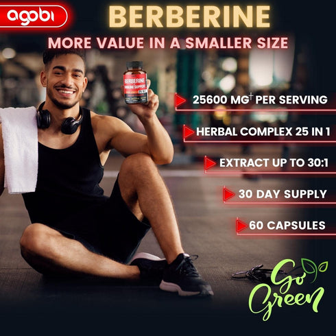 Premium Berberine Supplement with Ceylon, Ashwagandha, Turmeric, Milk Thistle, Elderberry & Black Pepper - Supports Immune System, Cardiovascular ...