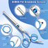 GEMEK Professional Grooming Scissors for Dogs with Safety Round Tips, Dog Grooming Scissors Set - Thinning, Straight, Curved Shears and Comb for L...