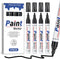 Blcak Paint Pens Permanent Paint Markers - 4 Pack Black Oil Based Markers, Medium Tip(2-3mm), Waterproof Marker set for Wood, Metal, Fabric, Plast...