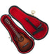 Dselvgvu Wooden Miniature Guitar with Stand and Case Mini Musical Instrument Replica Collectible Miniature Dollhouse Model Home Decoration (Classi...