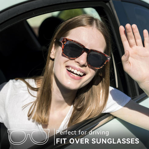 Lightweight TR90 Polarized Fit Over Sunglasses to Wear Over Your Prescription/Reading/Regular Glasses IF1010...