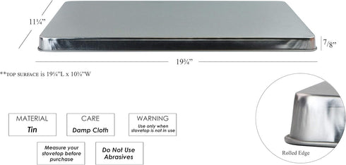 Reston Lloyd Rectangular Stove Burner Covers, Set of 2, White...