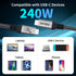 USB 4 Cable for Thunderbolt 4 Cable with 240W Fast Charging,40Gbps Data Transfer and 8K@60Hz Video,USB4/USB-C Data Cable Compatible with Thunderbo...