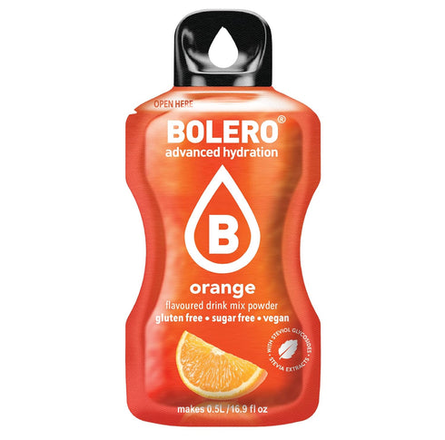 Bolero- Sugar Free Drink Mix Packets Orange Fruit Flavors | Powdered Flavored Water Packets | 36 Small Sachet On The Go Packets...