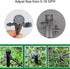 25 Pcs Drip Irrigation Emitters, Adjustable Flow 0-18 GPH Irrigation Drippers with Stake, 360 Degree Flow Sprinkler Head, Micro Sprinkler for Gard...