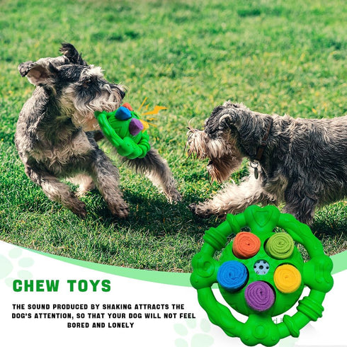 Dog Toys for Aggressive Chewers, Squeaky Tough Dog Chew Toys for Large Medium Small Dogs, Indestructible Durable Nylon Dog Toy, Encourage Natural ...