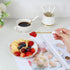 6PCS Coffee Spoons with Ceramic Jar Holder, Small Stainless Steel Gold Tea Spoons, Mini Dessert Spoons Set for Fruit, Stirring, Mixing, Sugar, Ice...