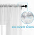 Anjee White Sheer Curtains 45 Inches Long 2 Panels Set Rod Pocket Window Treatment Sheer Voile Drapes for Kids Room Bedroom Living Room Kitchen, 5...