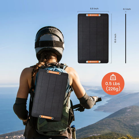 FlexSolar 2 Packs Mini USB Solar Panel Small 5V 6W Solar Chargers with High Performance Monocrystalline for Camera,Water Pump,Small Fan,Bicycle,Po...