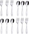 ANNOVA Children's Flatware 12 Pieces Set - Stainless Steel Silverware 6 x Safe Forks, 6 x Dinner Spoons - Kids Toddler Utensils Lunch Box (Engrave...